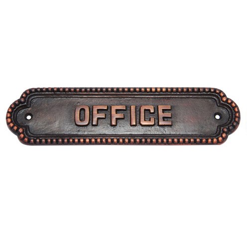 Large Office Brass Door Sign 